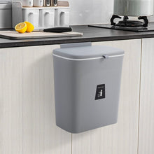 Load image into Gallery viewer, 9L Compost Bin Hanging Trash Can With Inner Bucket Kitchen Waste Bins Living and Home Grey