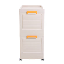 Load image into Gallery viewer, 2-Tier Folding Storage Box with Wheels