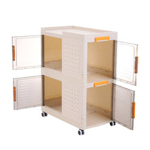 Load image into Gallery viewer, 2-Tier Folding Storage Box with Wheels