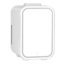 Load image into Gallery viewer, White 12L Mini Makeup Storage Fridge with LED Mirror Door Makeup Organizers Living and Home