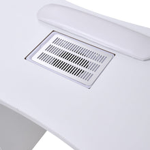 Load image into Gallery viewer, 120cm Wide White Manicure Table with Dust Collector and Wrist Cushion Dressing Tables Living and Home
