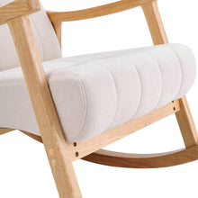 Load image into Gallery viewer, Solid Wood Rocking Chair with Velvet Upholstered Rocking Chairs Living and Home