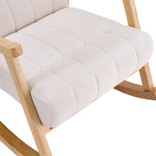 Load image into Gallery viewer, Solid Wood Rocking Chair with Velvet Upholstered Rocking Chairs Living and Home