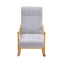 Load image into Gallery viewer, Solid Wood Rocking Chair with Velvet Upholstered Rocking Chairs Living and Home