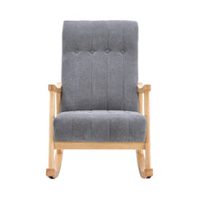 Load image into Gallery viewer, Solid Wood Rocking Chair with Velvet Upholstered Rocking Chairs Living and Home