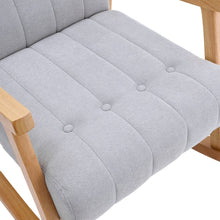Load image into Gallery viewer, Solid Wood Rocking Chair with Velvet Upholstered Rocking Chairs Living and Home