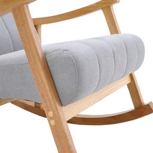 Load image into Gallery viewer, Solid Wood Rocking Chair with Velvet Upholstered Rocking Chairs Living and Home