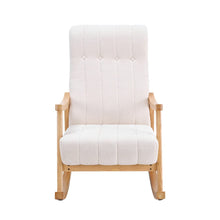 Load image into Gallery viewer, Solid Wood Rocking Chair with Velvet Upholstered Rocking Chairs Living and Home