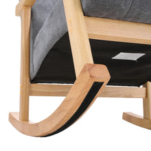Load image into Gallery viewer, Solid Wood Rocking Chair with Velvet Upholstered Rocking Chairs Living and Home