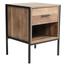 Load image into Gallery viewer, Mid-Century One Drawer Wooden Nightstand Sofa Side Table