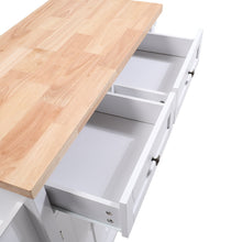 Load image into Gallery viewer, Modern Rolling Wooden Kitchen Island Cart with Storage Cabinet Carts & Islands Living and Home