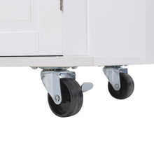 Load image into Gallery viewer, Modern Rolling Wooden Kitchen Island Cart with Storage Cabinet Carts & Islands Living and Home