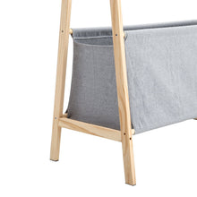 Load image into Gallery viewer, Freestanding Solid Wood Coat Rack with Gray Fabric Cover Living and Home