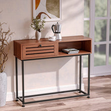 Load image into Gallery viewer, Metallic Console Table for Entryway with Storage Living and Home