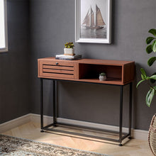 Load image into Gallery viewer, Metallic Console Table for Entryway with Storage Living and Home