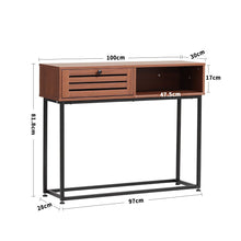 Load image into Gallery viewer, Metallic Console Table for Entryway with Storage Living and Home