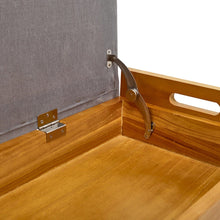 Load image into Gallery viewer, 2-Tier Wood Shoe Storage Bench with Padded Seat Benches Living and Home