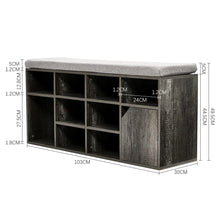 Load image into Gallery viewer, Padded Shoe Storage Bench Benches Living and Home