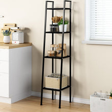 Load image into Gallery viewer, 4-Tier Industrial Metal Open Ladder Shelf Living and Home
