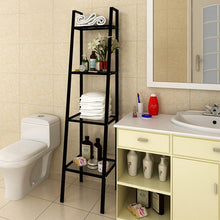Load image into Gallery viewer, 4-Tier Industrial Metal Open Ladder Shelf Living and Home