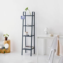 Load image into Gallery viewer, 4-Tier Industrial Metal Open Ladder Shelf Living and Home