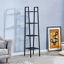 Load image into Gallery viewer, 4-Tier Industrial Metal Open Ladder Shelf Living and Home