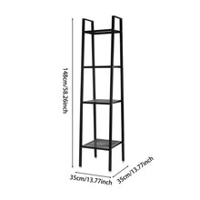 Load image into Gallery viewer, 4-Tier Industrial Metal Open Ladder Shelf Living and Home