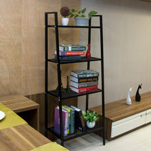 Load image into Gallery viewer, 4-Tier Industrial Metal Open Ladder Shelf Living and Home