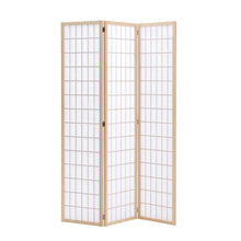Load image into Gallery viewer, 3/4 Panel Solid Wood Folding Room Divider Screen Stylish and Functional Partition Room Dividers Living and Home Natural 3 Panel -H180*L130CM