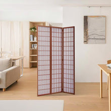 Load image into Gallery viewer, 3-Panel Solid Wood Folding Room Divider Screen Coffee Living and Home