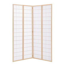 Load image into Gallery viewer, 3/4 Panel Solid Wood Folding Room Divider Screen Stylish and Functional Partition Room Dividers Living and Home Natural 4 Panel -H180*L180CM
