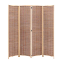 Load image into Gallery viewer, 2 Style Bamboo Woven 4-Panel Folding Room Divider Room Dividers Living and Home