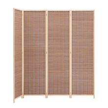 Load image into Gallery viewer, 2 Style Bamboo Woven 4-Panel Folding Room Divider Room Dividers Living and Home