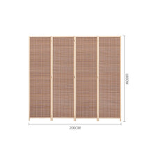 Load image into Gallery viewer, 2 Style Bamboo Woven 4-Panel Folding Room Divider Room Dividers Living and Home