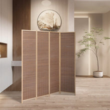 Load image into Gallery viewer, 2 Style Bamboo Woven 4-Panel Folding Room Divider Room Dividers Living and Home