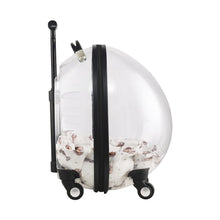 Load image into Gallery viewer, Transparent White Pet Travel Trolley Suitcase Living and Home