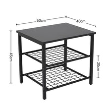 Load image into Gallery viewer, Black Side Table with Sturdy Metal Legs Living and Home