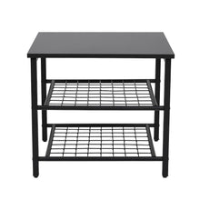 Load image into Gallery viewer, Black Side Table with Sturdy Metal Legs Living and Home