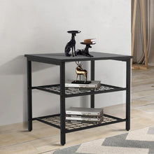 Load image into Gallery viewer, Black Side Table with Sturdy Metal Legs Living and Home