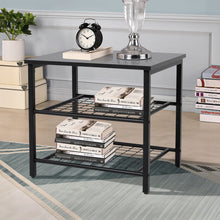 Load image into Gallery viewer, Black Side Table with Sturdy Metal Legs Living and Home