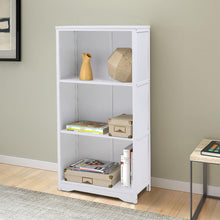 Load image into Gallery viewer, Elegant White Open Display Cabinet / Bookcase Crafted from Bamboo and MDF Living and Home