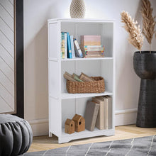 Load image into Gallery viewer, Elegant White Open Display Cabinet / Bookcase Crafted from Bamboo and MDF Living and Home