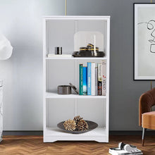 Load image into Gallery viewer, Elegant White Open Display Cabinet / Bookcase Crafted from Bamboo and MDF Living and Home