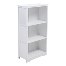 Load image into Gallery viewer, Elegant White Open Display Cabinet / Bookcase Crafted from Bamboo and MDF Living and Home