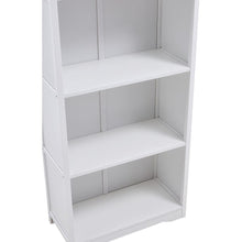 Load image into Gallery viewer, Elegant White Open Display Cabinet / Bookcase Crafted from Bamboo and MDF Living and Home