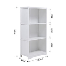 Load image into Gallery viewer, Elegant White Open Display Cabinet / Bookcase Crafted from Bamboo and MDF Living and Home
