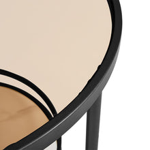 Load image into Gallery viewer, 2 Tier Round Glass and Slate Coffee Table Coffee Tables Living and Home