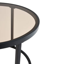 Load image into Gallery viewer, Set of 2 Tea Glass Round Nesting Coffee Table Coffee Tables Living and Home
