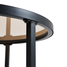 Load image into Gallery viewer, Set of 2 Tea Glass Round Nesting Coffee Table Coffee Tables Living and Home