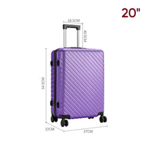 Load image into Gallery viewer, 20/24/28 Inch Lightweight Hardside Slash Texture Travel Suitcase with Spinner Wheels Travel Suitcases Living and Home
